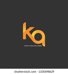 Letters K Q joint logo icon vector template.
