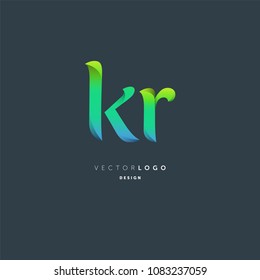 Letters K & R joint logo icon vector element.
