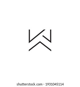letters K W or W K  simple, minimal and elegant W K, K W logo design. Vector illustration template.