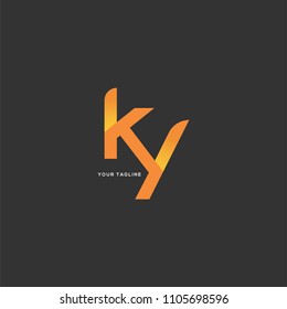 Letters K Y joint logo icon vector template.
