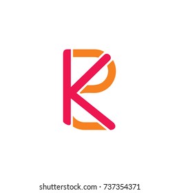 Letters K2 linked logo vector