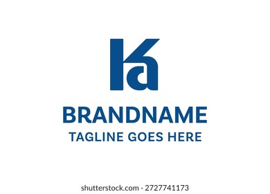 Letras KA AK Simple Logo, adecuado para cualquier negocio con iniciales KA o AK