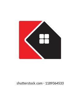 letters KA home design logo vector