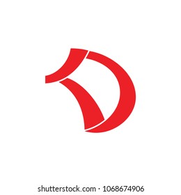 letters kd curves design logo vector