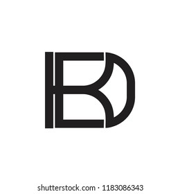 letters kd linked overlapping design logo