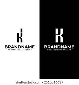 Letters KI and IK Monogram Logo, suitable for any business with IK or KI initials