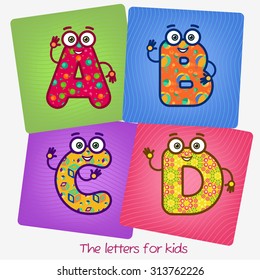 The letters for kids. Inside letters seamless patterns. eps8.