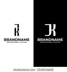 Buchstaben KJ und JK Monogram Logo, geeignet für jedes Geschäft mit JK oder KJ Initialen
