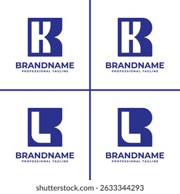 Lettres KK RK KL RL Logo monogramme, adapté à toute marque avec KK RK KR KL LK RL initiales RL