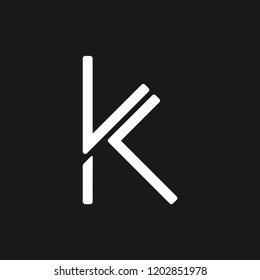 Letters Kl Simple Geometric Lines Logo