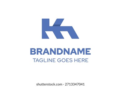 Letras Logotipo de Monograma KM MK, adequado para qualquer negócio com iniciais MK ou KM