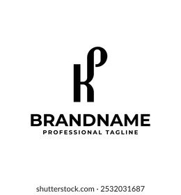 Letters KP Monogram Logo, suitable for any business with PK or KP initials