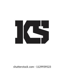 letters ks linked geometric logo vector