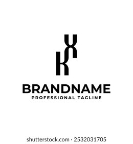 Letters KX Monogram Logo, suitable for any business with XK or KX initials