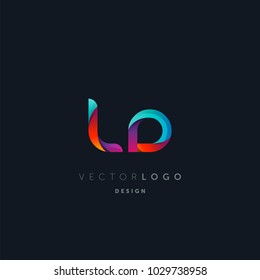 Letters L D, L & D logo, multi colour letters icon vector template.

