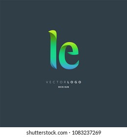 Letters L & E joint logo icon vector element.

