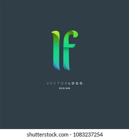 Letters L & F joint logo icon vector element.
