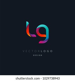 Letters L G, L & G logo, multi colour letters icon vector template.

