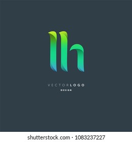 Letters L & H joint logo icon vector element.
