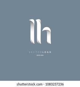 Letters L & H joint logo icon vector element.
