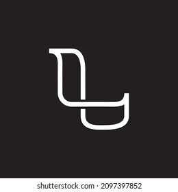 letters l infinity linear curves geometric simple logo vector