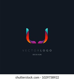 Letters L J, L & J logo, multi colour letters icon vector template.


