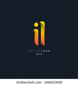 Letters I & L joint logo icon vector element.
