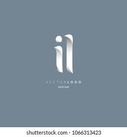 Letters I & L joint logo icon vector element.
