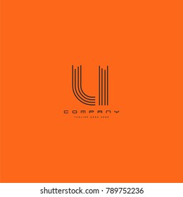 Letters L & I joint logo icon. Stroke letter vector element.
