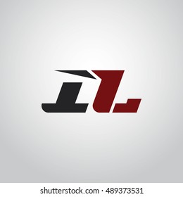 The letters I and L logo automotive black and red colored