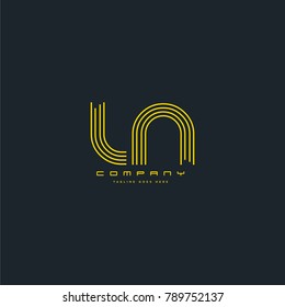 Letters L & N joint logo icon. Stroke letter vector element.
