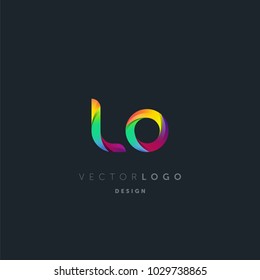 Letters L O, L & O logo, multi colour letters icon vector template.

