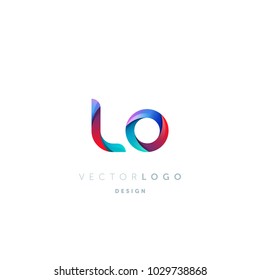 Letters L O, L & O logo, multi colour letters icon vector template.

