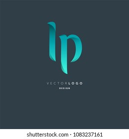 Letters L & P joint logo icon vector element.
