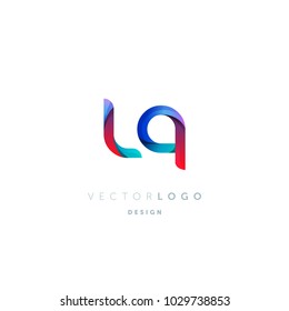 Letters L Q, L & Q logo, multi colour letters icon vector template.


