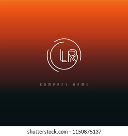 Letters L R Joint logo icon vector template.
