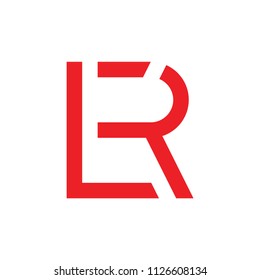 letters l r k simple logo vector