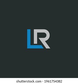 Letters L R logo design. Vector illustration.