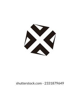 Letters L squares, abstract geometric symbol simple logo vector