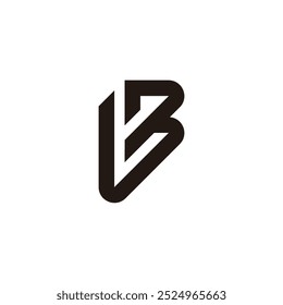 letters l t b abstract lines geometric logo vector 