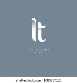 Letters L T joint logo icon vector element.
