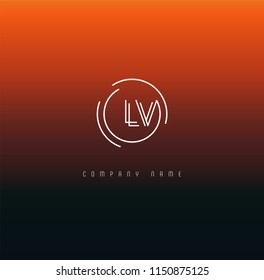 Letters L V Joint logo icon vector template.
