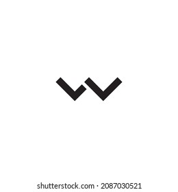 
letters L, W and V simple symbol logo vector