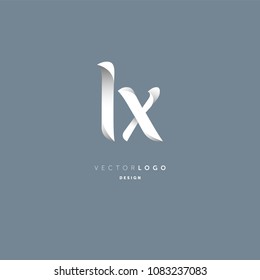 Letters L X joint logo icon vector element.
