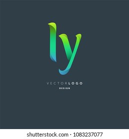 Letters L Y joint logo icon vector element.
