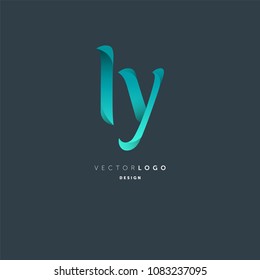 Letters L Y joint logo icon vector element.
