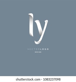 Letters L Y joint logo icon vector element.

