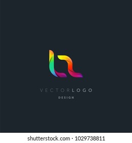 Letters L Z, L & Z logo, multi colour letters icon vector template.


