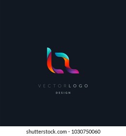 Letters L Z logo, multi colour letters icon vector template.