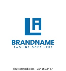 Letters LA Monogram Logo, suitable for any brand with LA or AL initials